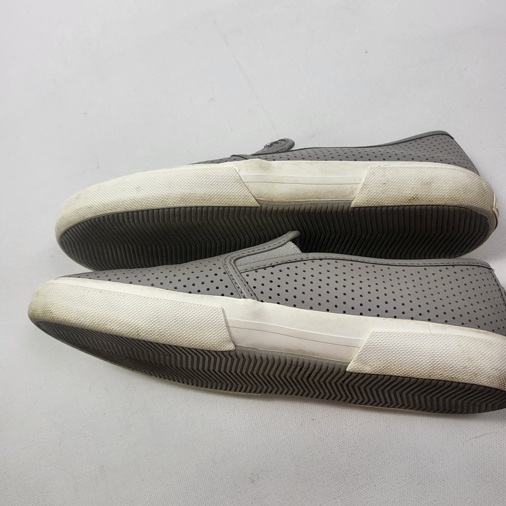 Michael Kors Shoes Women's Size 8.5M Gray Leather Slip On Keaton Sneakers Flats - Picture 9 of 10